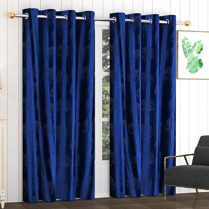 Fresh From Loom Botanical Opaque Window Curtains 6 Feet Long