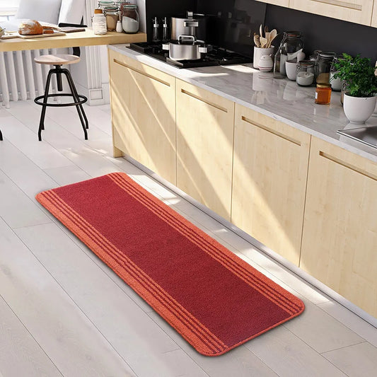 Saral Home Rectangular Striped Soft PP Yarn Durable & Washable Multipurpose Runner