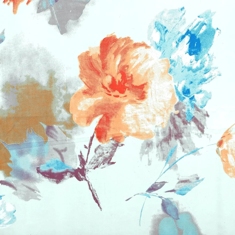 Cloth Fusion Glace Cotton Elastic Fitted Bedsheet for Double Bed King Size with 2 Pillow Covers Tropical Watercolor