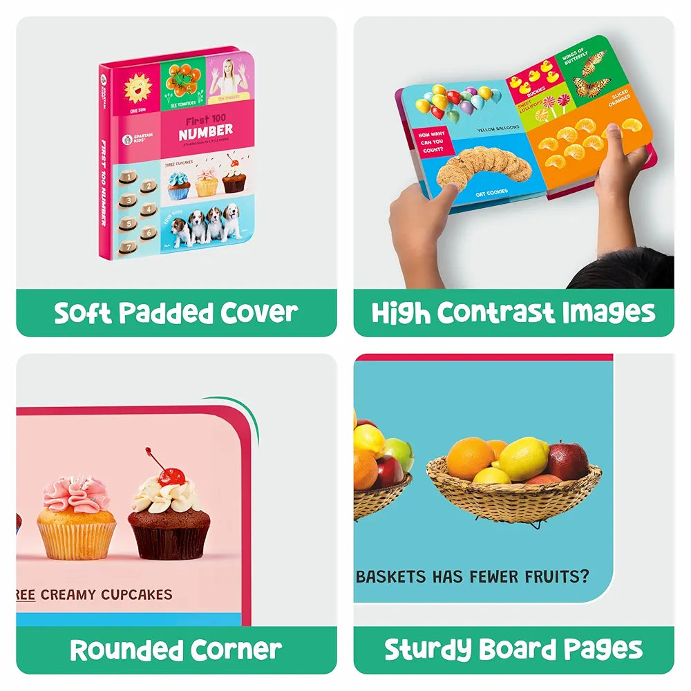 My First Padded Book of Numbers - Early Learning Padded Board Books for Children Ages 1-3