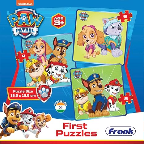 Frank Paw Patrol First Puzzles - A Set of 3 Jigsaw Puzzle Focus and Memory - 70301
