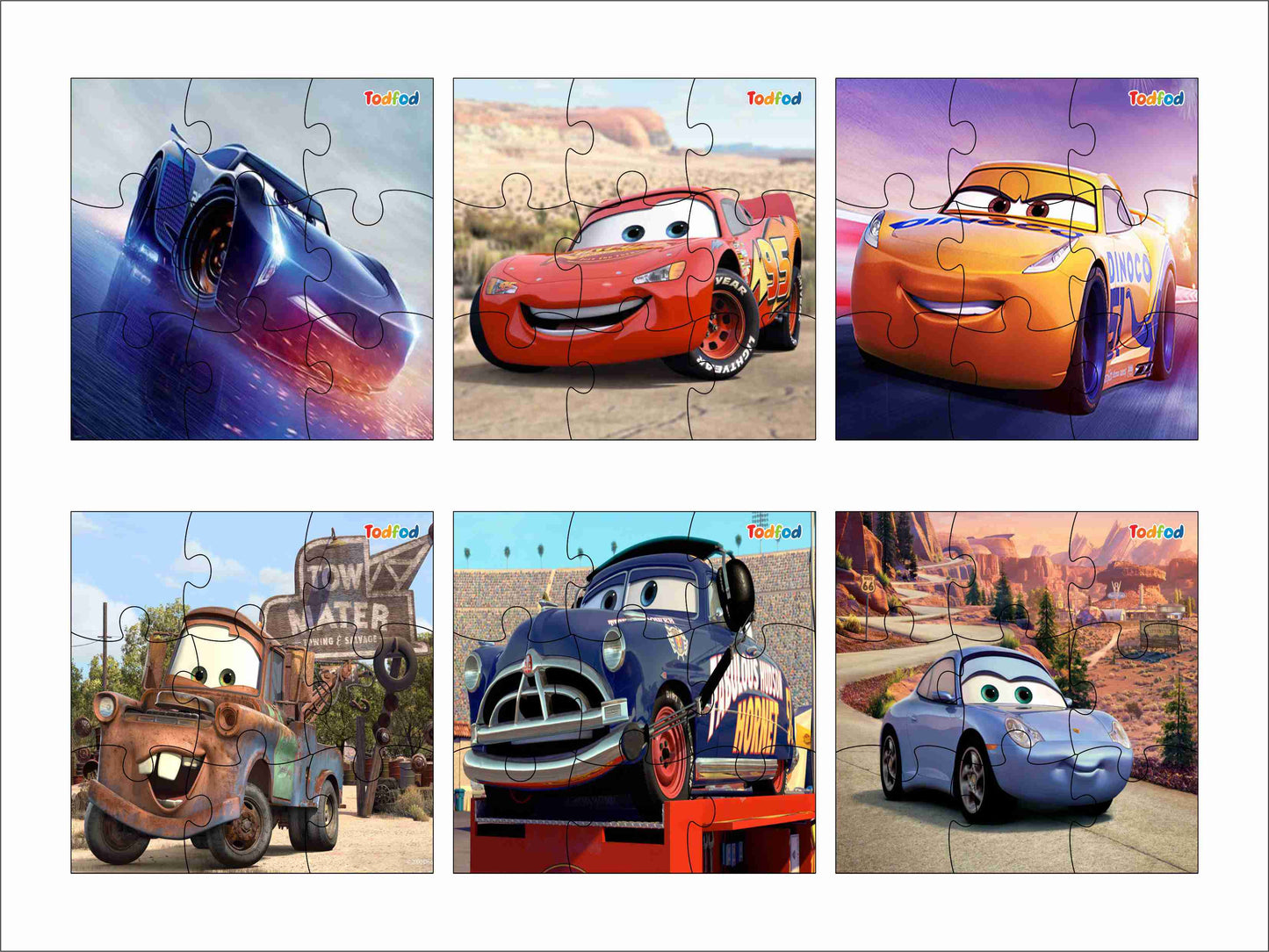 Wooden Jigsaw Puzzles - Disney Pixar Cars Anime Cartoon Characters