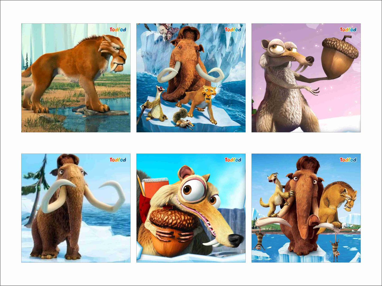 Wooden Jigsaw Puzzles - Ice Age & Friends Anime Cartoon Characters