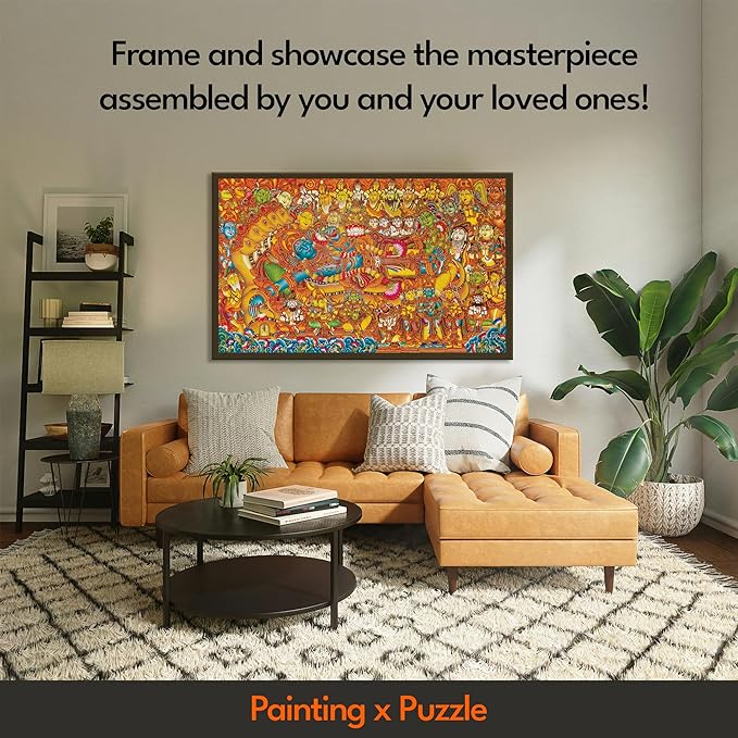 91Knots Vishnu’s Abode, 1000 Pieces Premium Wooden Jigsaw Puzzle for Adults and Kids 12+ Years