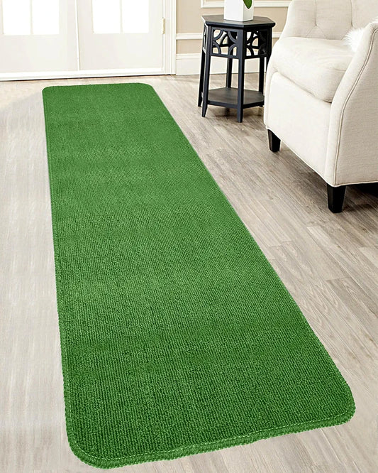 Saral Home Solid Soft PP Yarn Durable & Washable Multipurpose Runner with Anti Skid Backing
