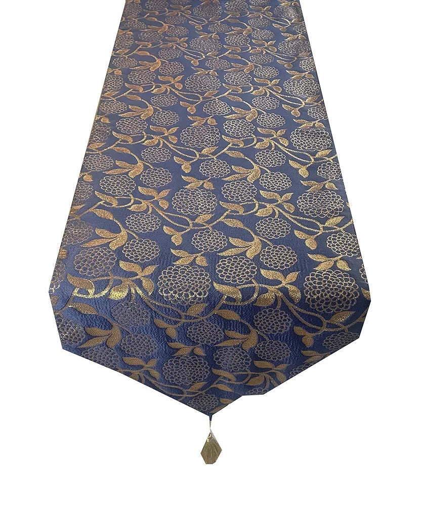 Pink Parrot Dopian Silk Sea Green Colour Table Runner 1 Pc-t 121