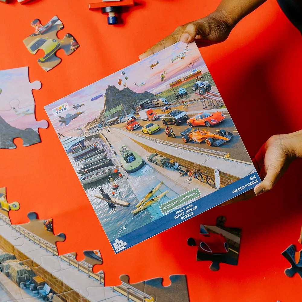 NESTA TOYS - Floor Puzzle & Game - Modes of Transport, Jigsaw & Toddler Puzzles, Educational Toy, Gifts for Boys & Girls Ages 3, 4, 5, 6, 7