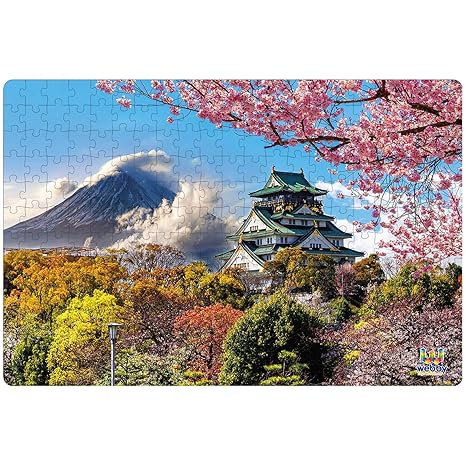 Webby Kids Osaka Castle with Mount Fuji Jigsaw Puzzle 252 Pieces