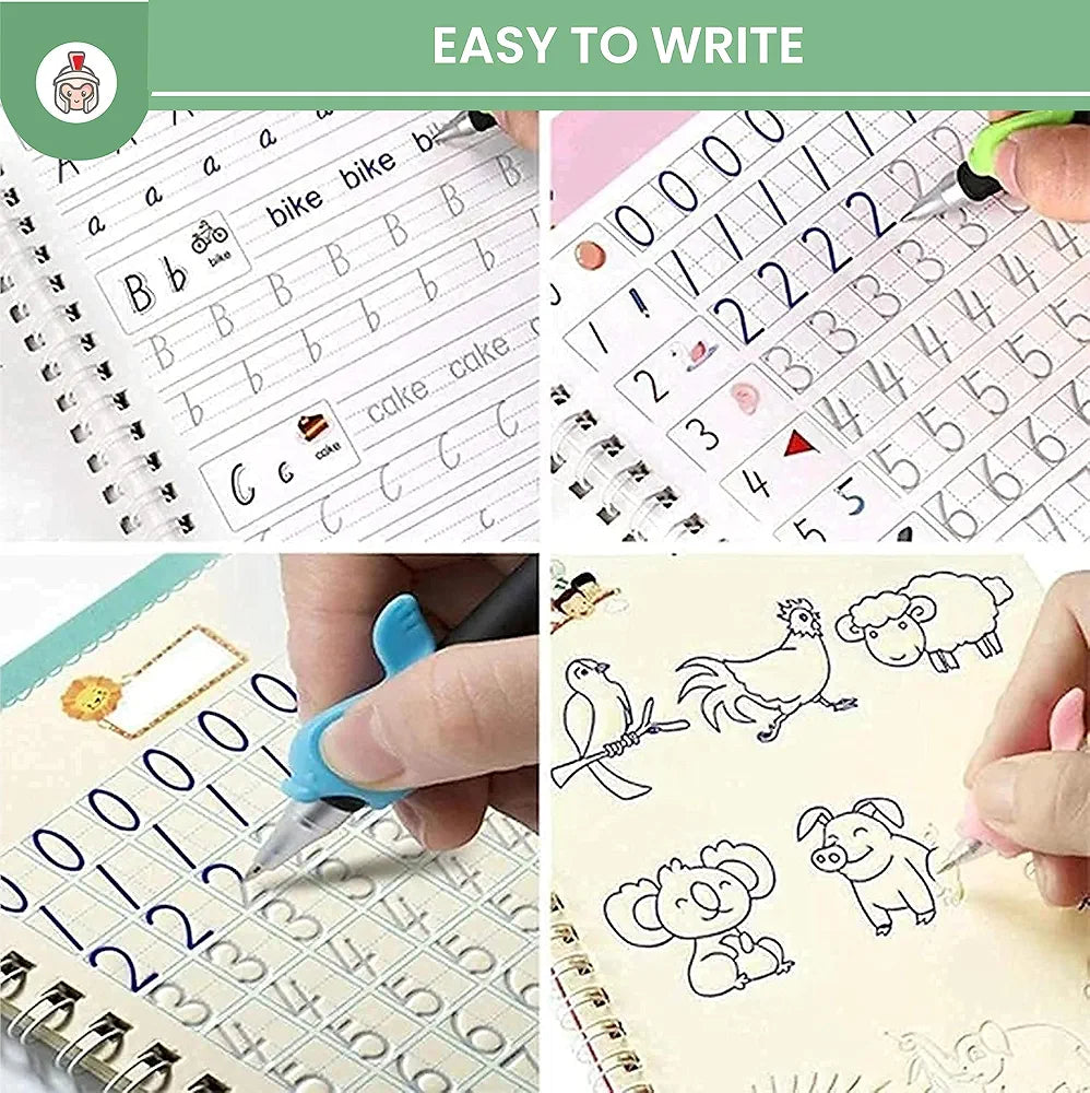 SPARTAN KIDS® Complete Magic Practice Copybook Set - Number Tracing Book for Kids