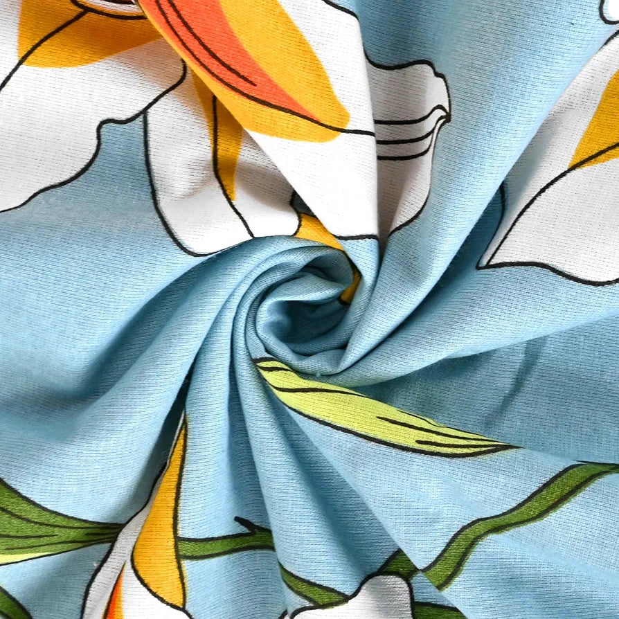Divine Casa Floret 100% Cotton Single Dohar 120 GSM Soft & Lightweight Throw Blanket Colour Wildflower Charm