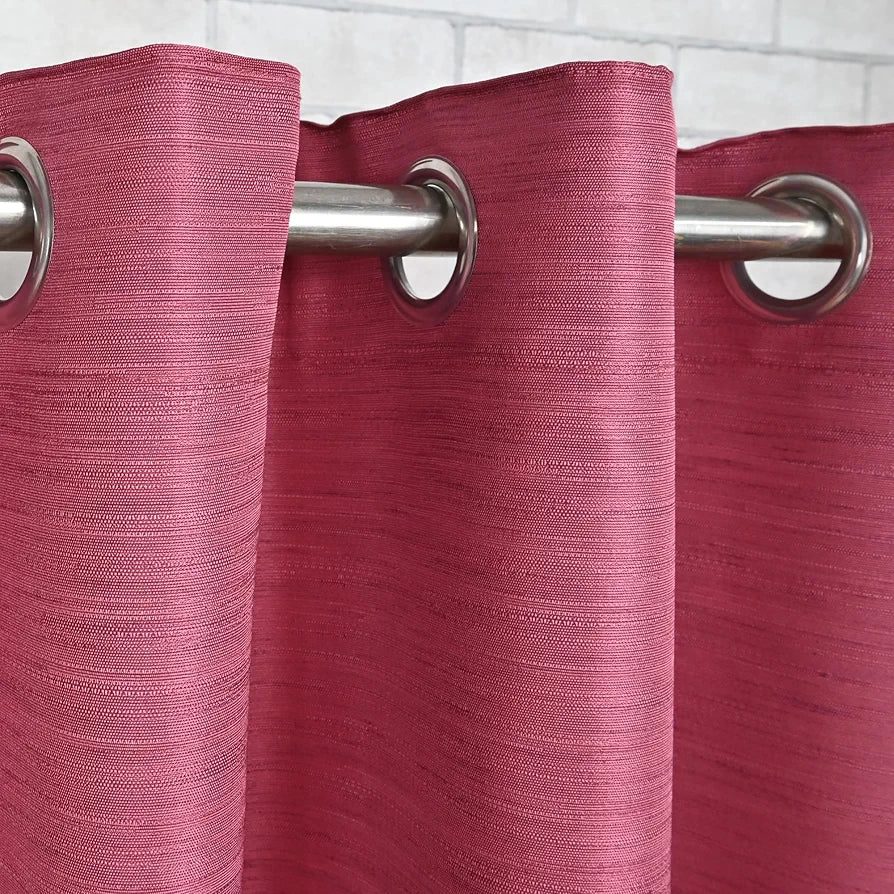 Divine Casa 5 Feet Premium Blackout Window Curtain Thermal Insulated Noise Reducing & Room Darkening Polyester Single Panel Colour Firebrick (Pack of 1)