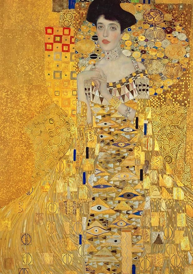 91knots the Lady in Gold by Gustav Klimt Wooden Jigsaw Puzzle (140 Pieces) for Adults and Kids | Hokusai's Artwork
