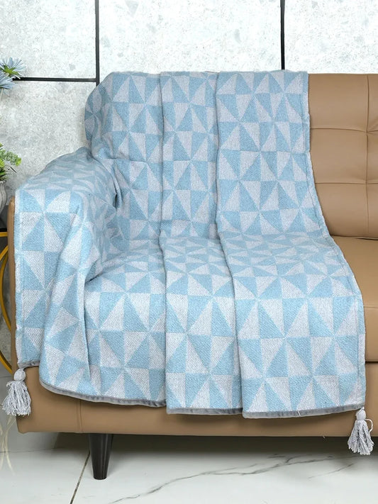 Saral Home Soft Microfiber 3 Seater Sofa Cover Throw Colour Grey