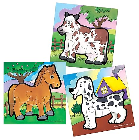 Frank Animals A Set of 3 Jigsaw Puzzle for Kids Above for Focus and Memory - 10208