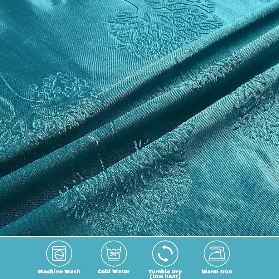 Fresh From Loom Window Floral Blackout Curtains 6 Feet Long High Tenacity Yarn Polyester