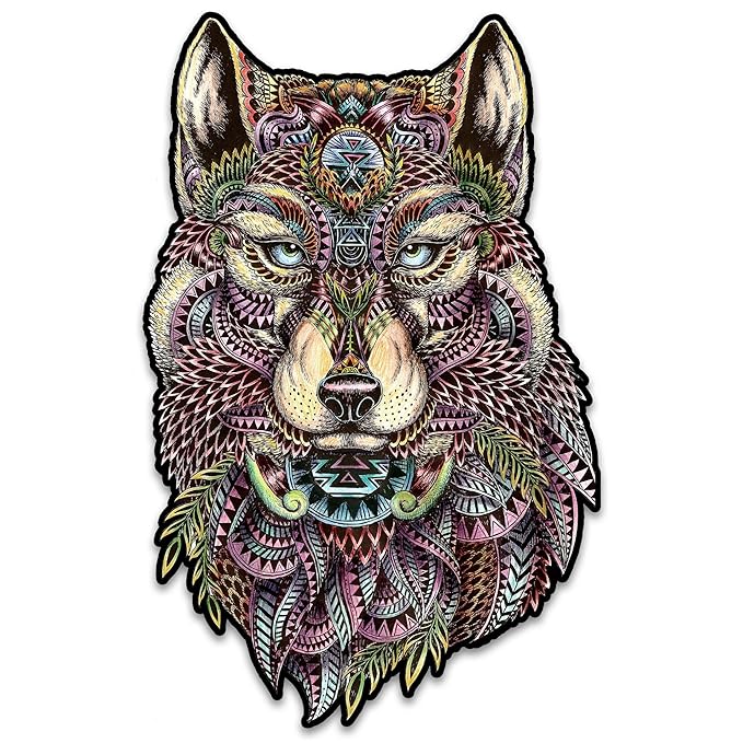 91 Knots Wolf 65 Pieces Wooden Jigsaw Puzzle Games Puzzle Games for Kids | Puzzle for 5 Year Old Kids