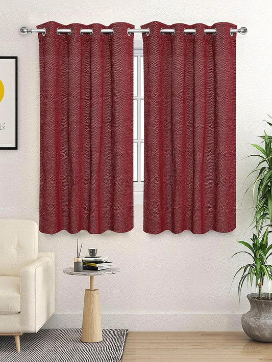 Saral Home Pacman Saral Home Chenille Blackout Window Curtains 2pc Mehroon