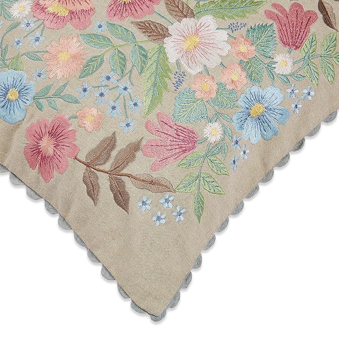 Haus & kinder Decorative Embroidered Cushion Cover | Colour Medallion buta