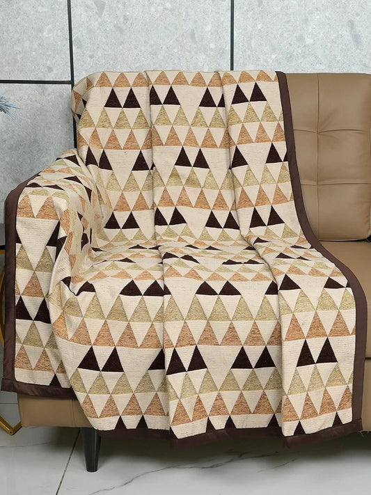 Saral Home Easy Living Chenille 2 Seater Sofa Cover Throw Colour Brown