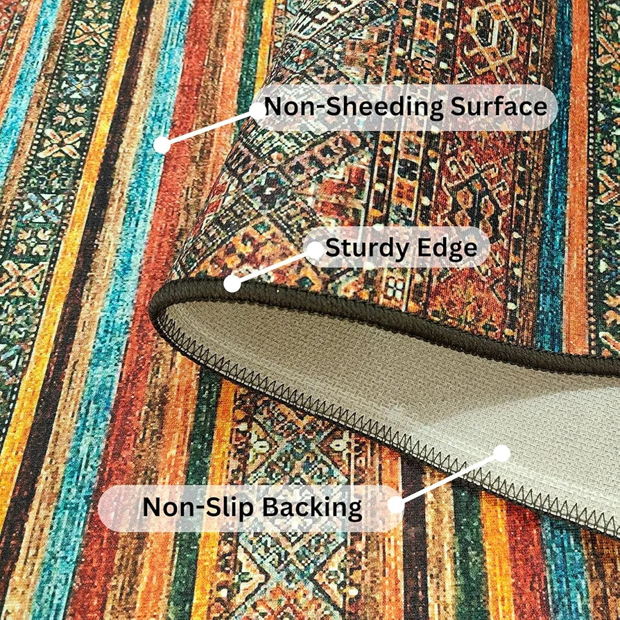 Ishro Home Premium Carpet For Hall, Bedroom, Living Room Pattern Striped