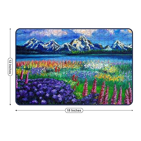 Webby Kids Lavender Field Painting Wooden Jigsaw Puzzle 500 Pieces