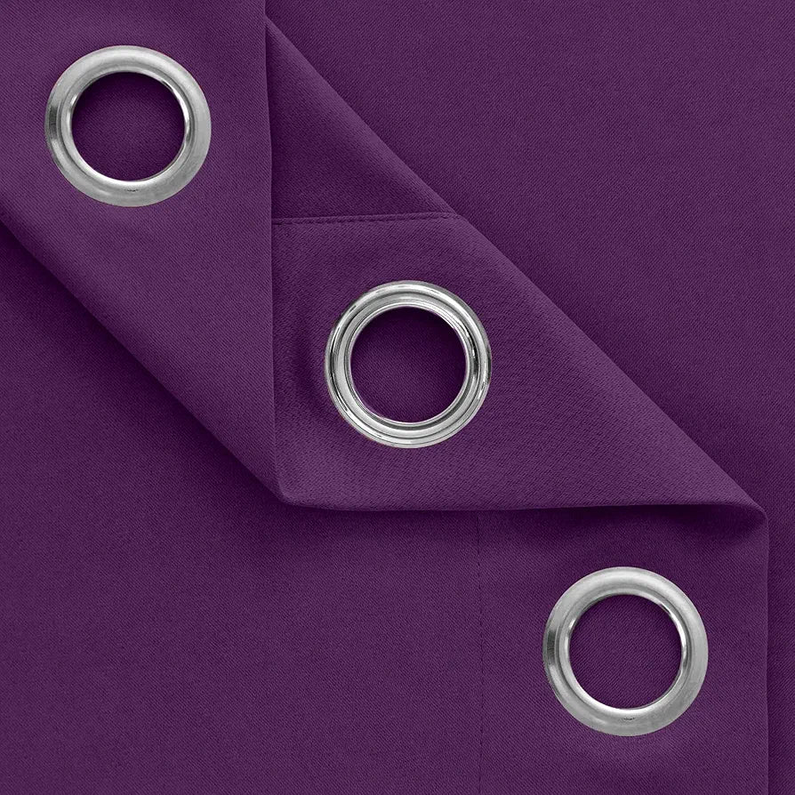 Divine Casa 5 Feet Luxurious Velvet Blackout Curtain Thermal Insulated & Room Darkening Premium Noise Reducing Single Window Panel Colour Plum (Pack of 1)