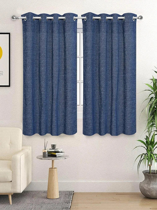 Saral Home Pacman Saral Home Chenille Blackout Window Curtains 2pc Navy