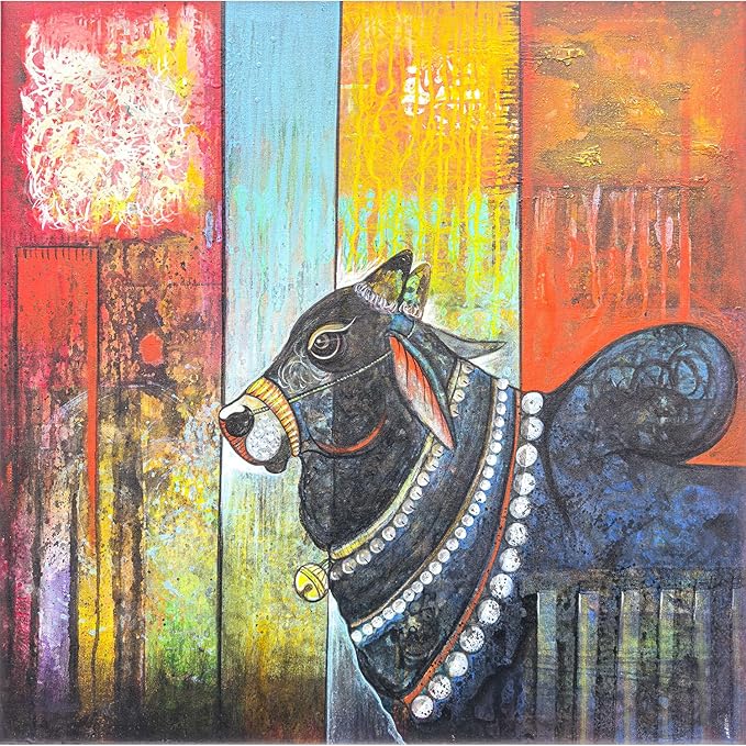 91Knots Mystical Bull Nandi, 1000 Pieces Premium Wooden Jigsaw Puzzle for Adults and Kids 12+ Years