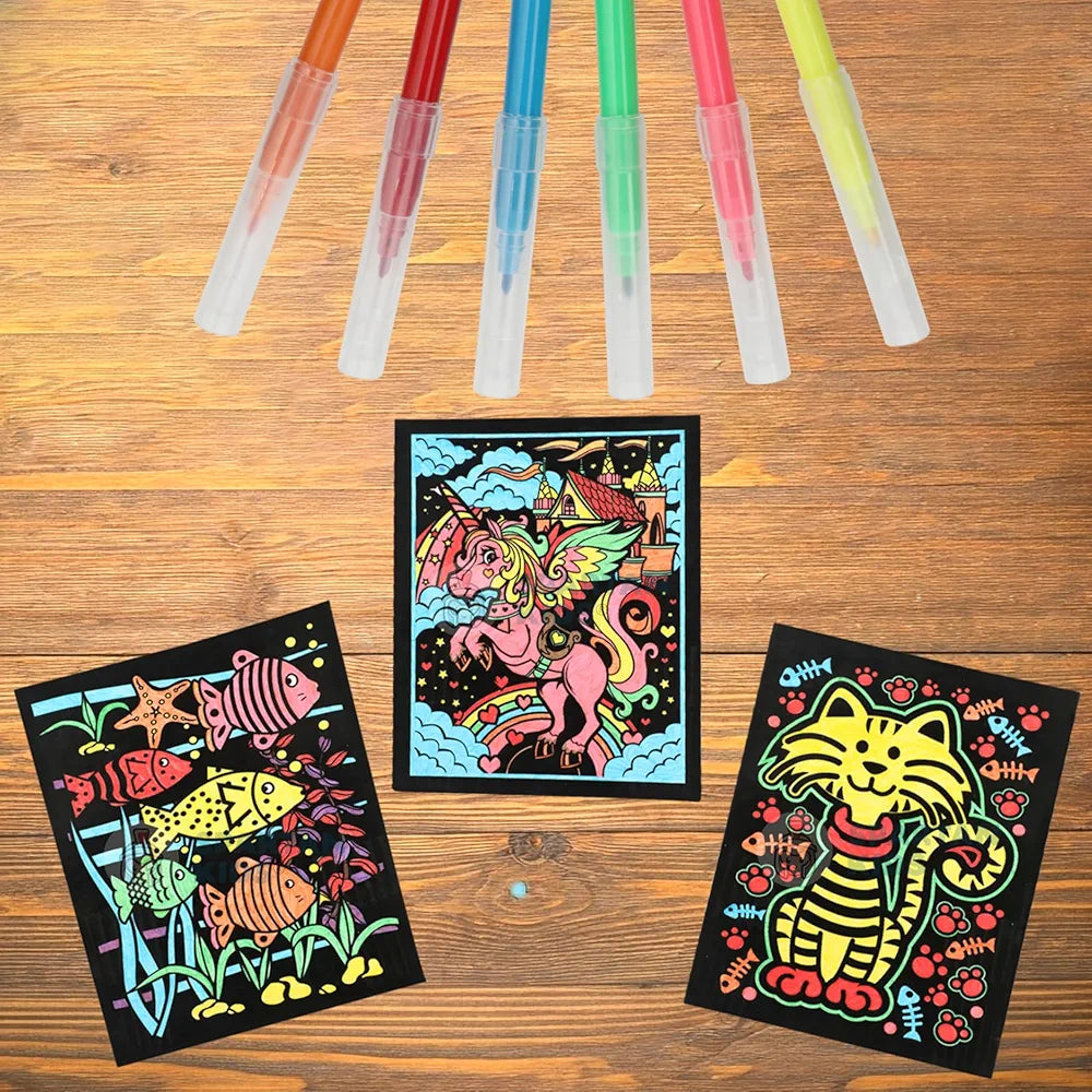SPARTAN KIDS® Color Felt Tiger Velvet Art - Drawing for Kids 6-12 Years - Fun Colouring Ideal Art Kit for Creative Learning - Foil Art Kit - Engaging Activity for Young Artists