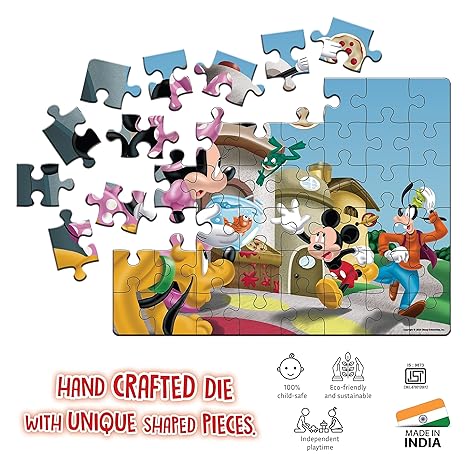 Disney Junior Mickey Book & Puzzles for Kids 5 Years and Above Look Before You Leap 1 Book & 48 Piece