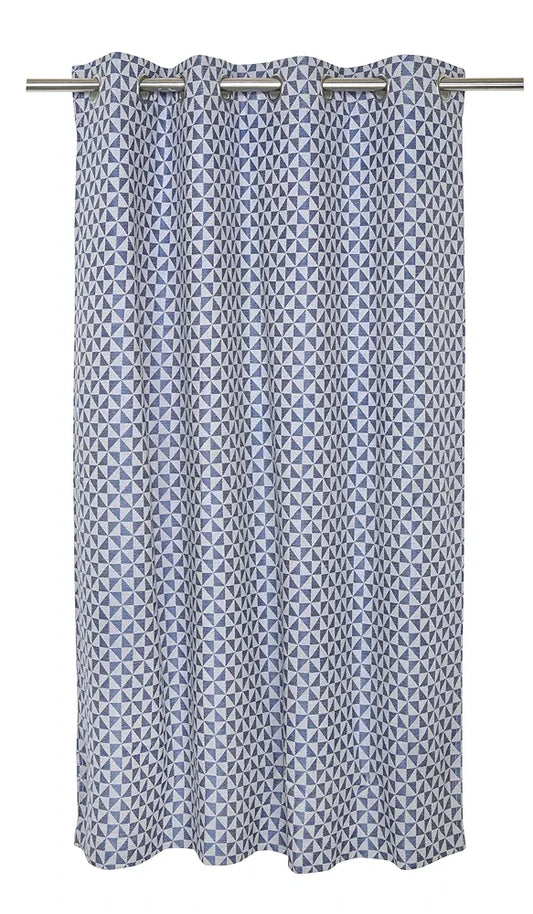 Saral Home Chevron Designer Curtains Blue