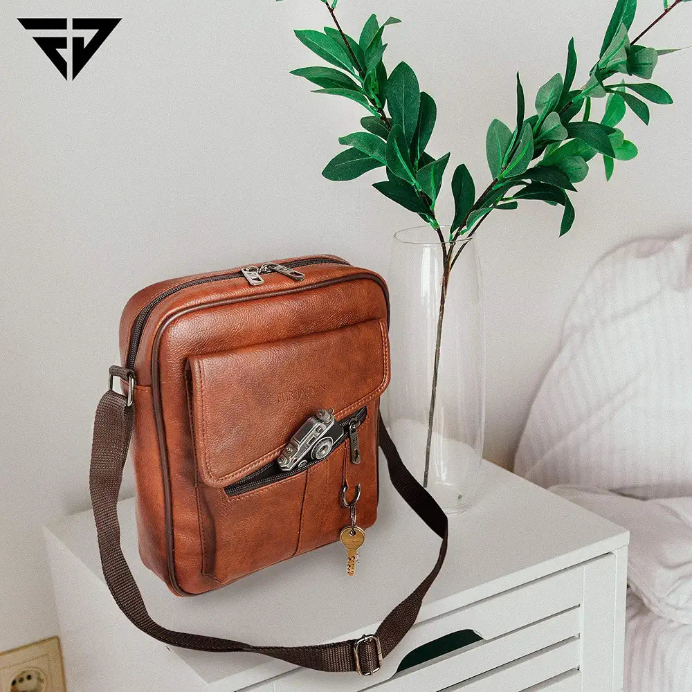 FUR JADEN Sling Cross Body Travel Office Business Messenger one Side Shoulder Bag Unisex