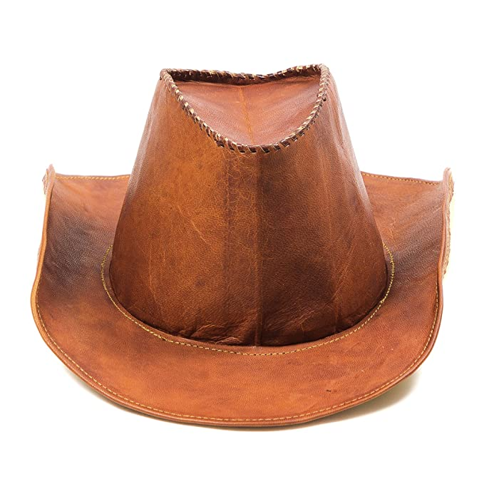 CraftShades Leather Stylish Fashionable Cowboy Hat for Unisex