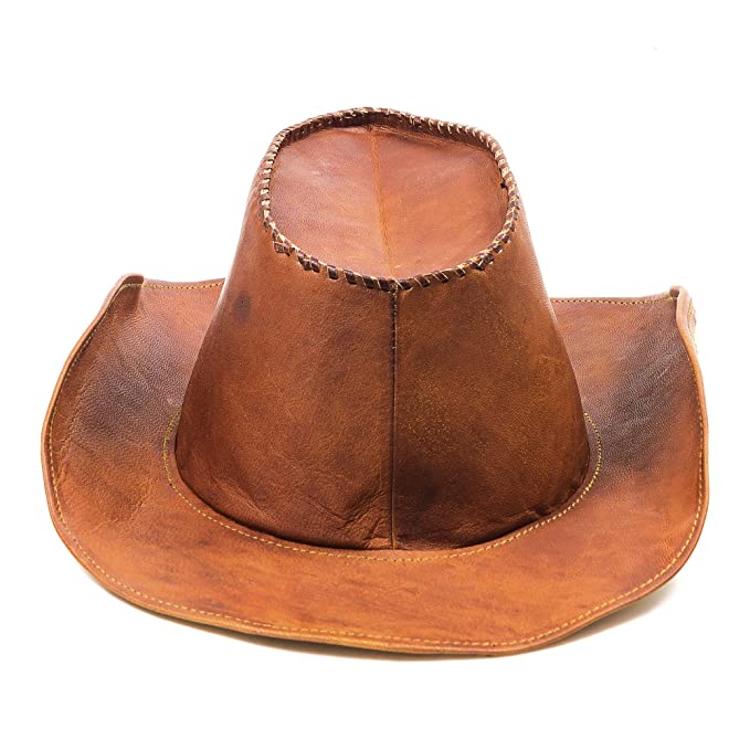 CraftShades Leather Stylish Fashionable Cowboy Hat for Unisex