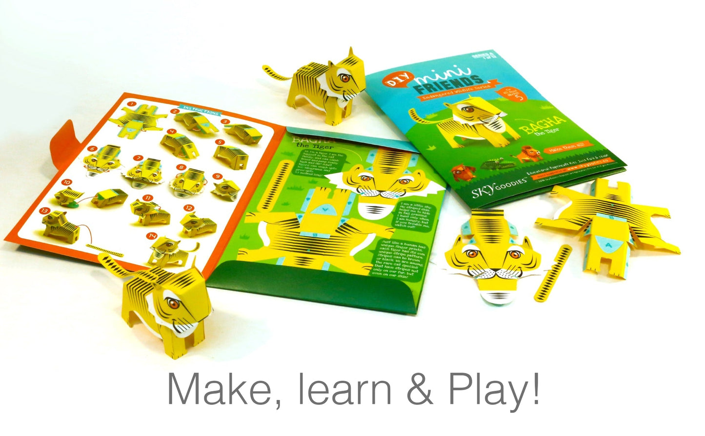 Mini Rhino DIY Animal Paper Craft Kit
