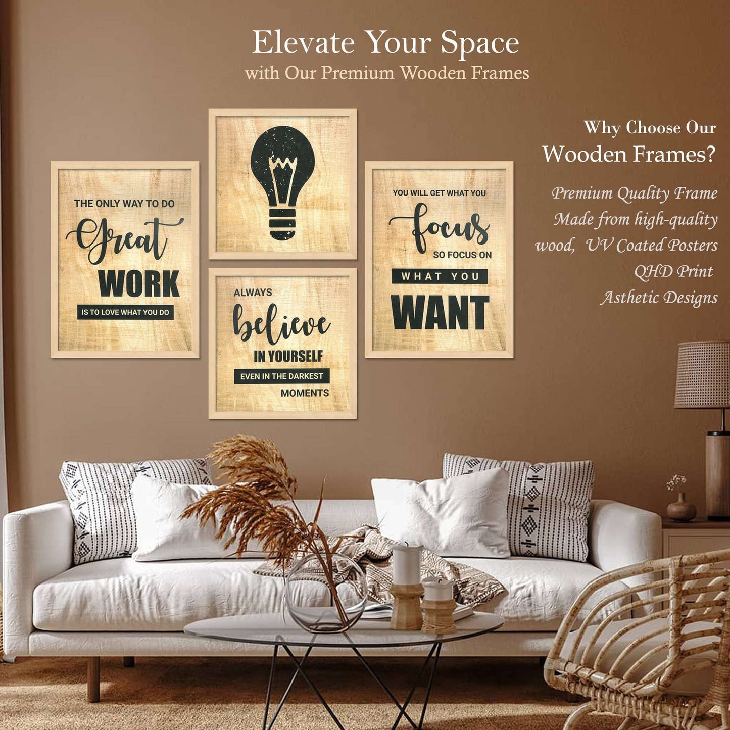 SET OF 4 DIGITAL WALL PAINTING