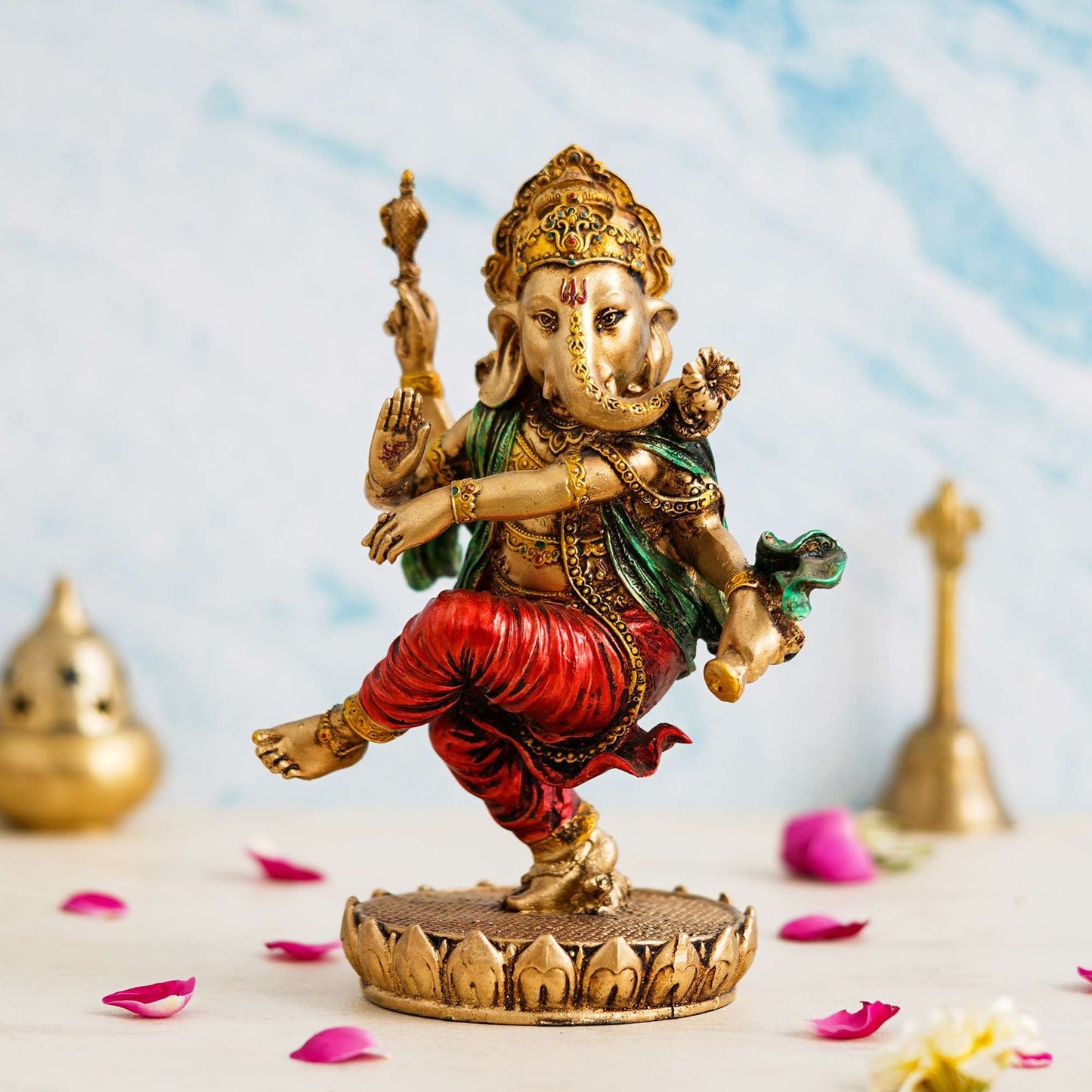 Lord Ganesha Statue Gajanana Figurine Ganpati Son of Lord Shiva Parvati Idol for House D?cor/Gifts/Diwali Gifts/House Warming/Wedding Gift