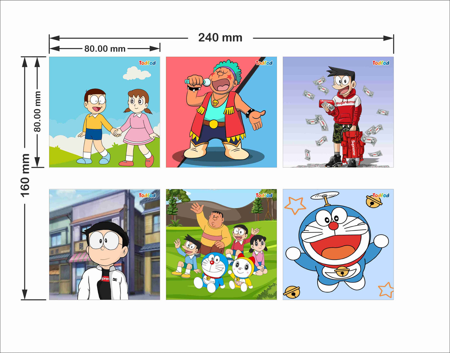 Wooden Jigsaw Puzzles - Doraemon & Friends Anime Cartoon Characters