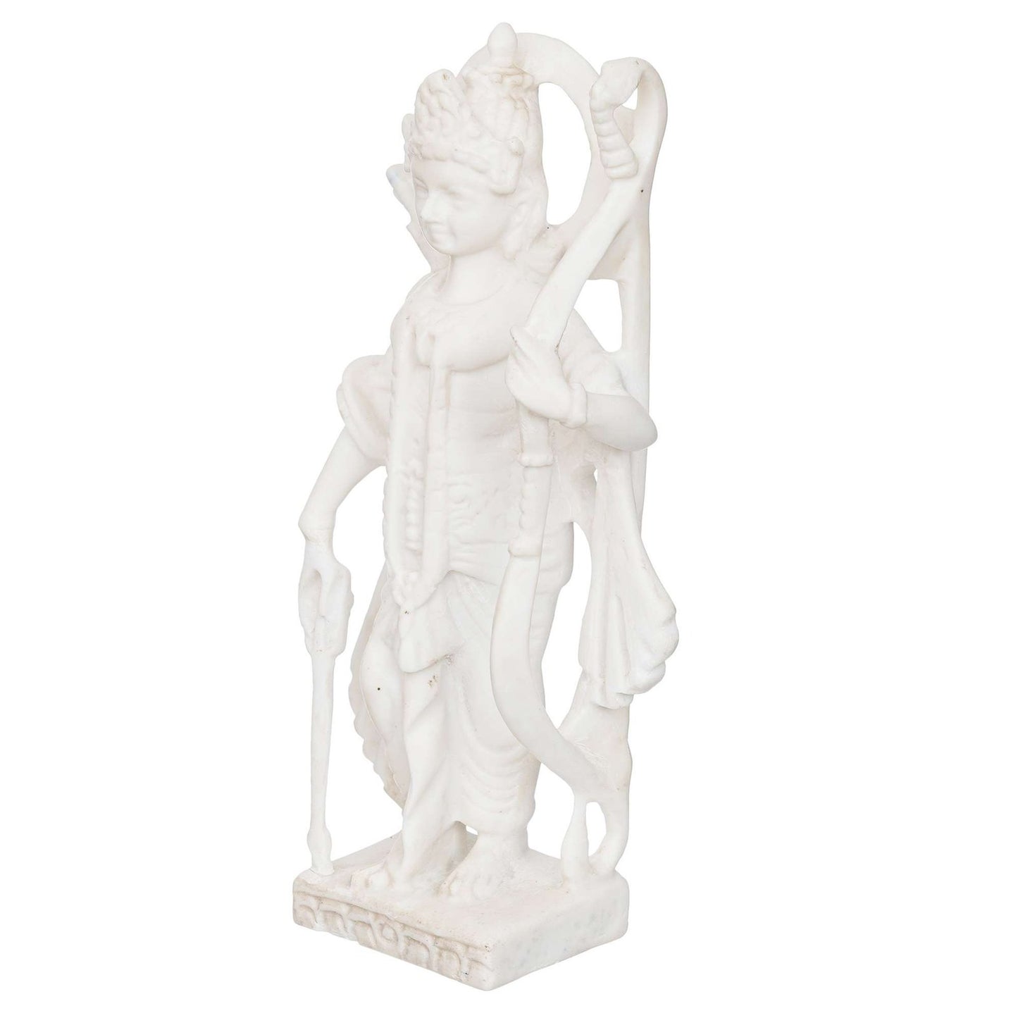 White Marble Standing Ram Ji murti for Pooja Room Standing Hindu Lord Ram ji Statue for Home Temple Idol Murti Best for Gift