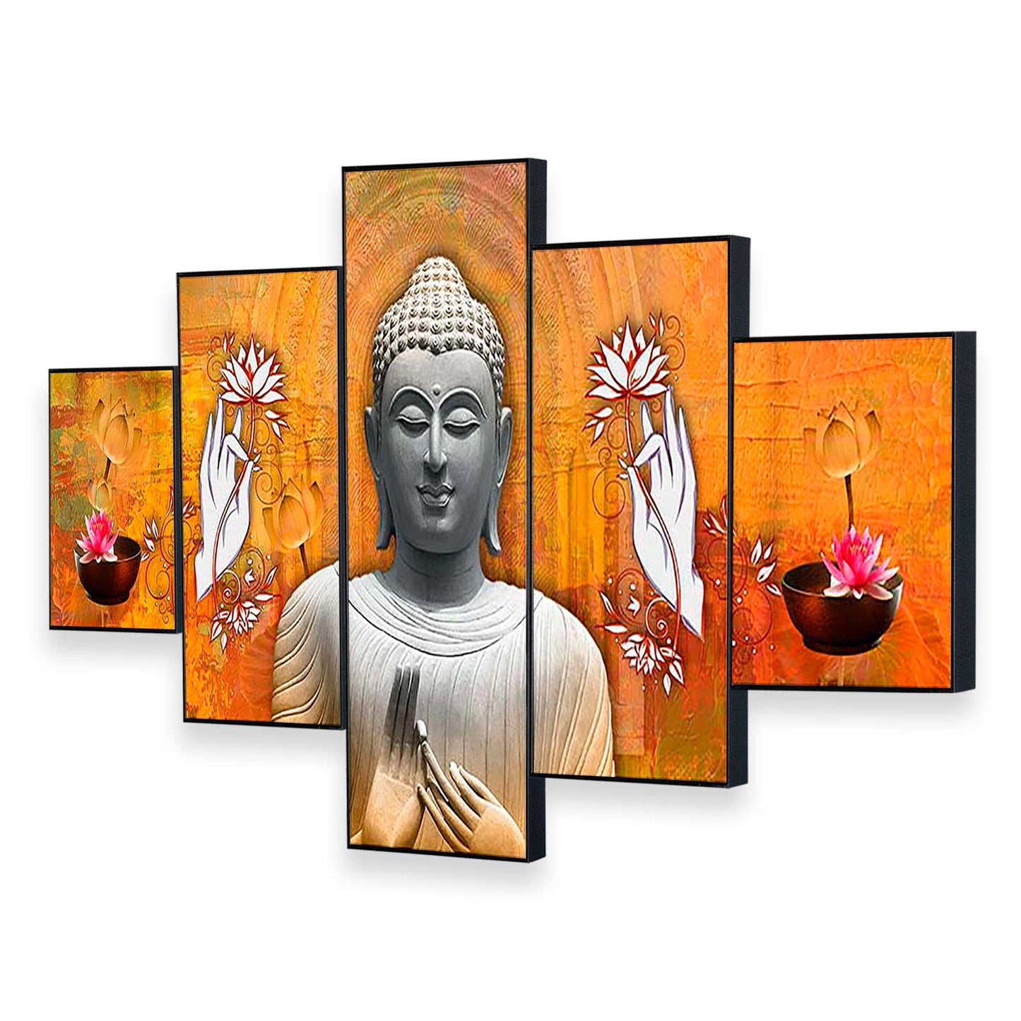 Set Of Five Framed Digital Wall Painting