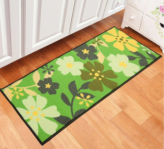 Saral Home Happy Floral Soft PP Yarn Durable & Washable Multipurpose Runner