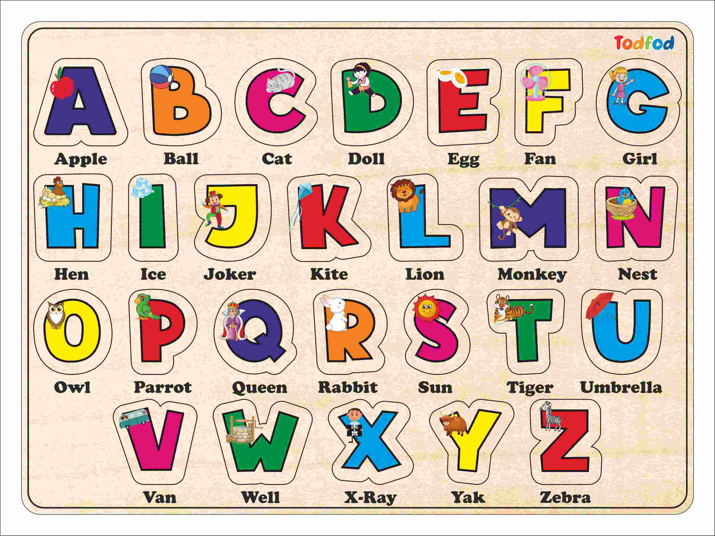 Wooden English Alphabets Toy for Kids