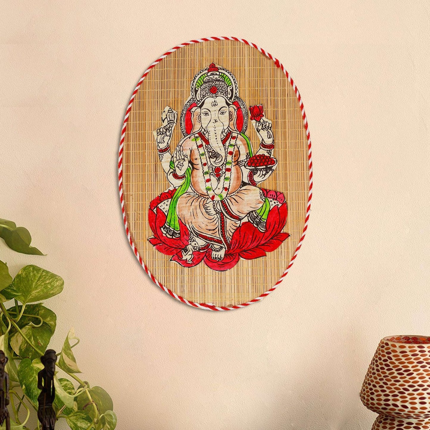 Bamboo Hand Crafted Wall Hangings Of Ganesh Ji For Home D’cor | Ideal Gifts For Wedding And Festival