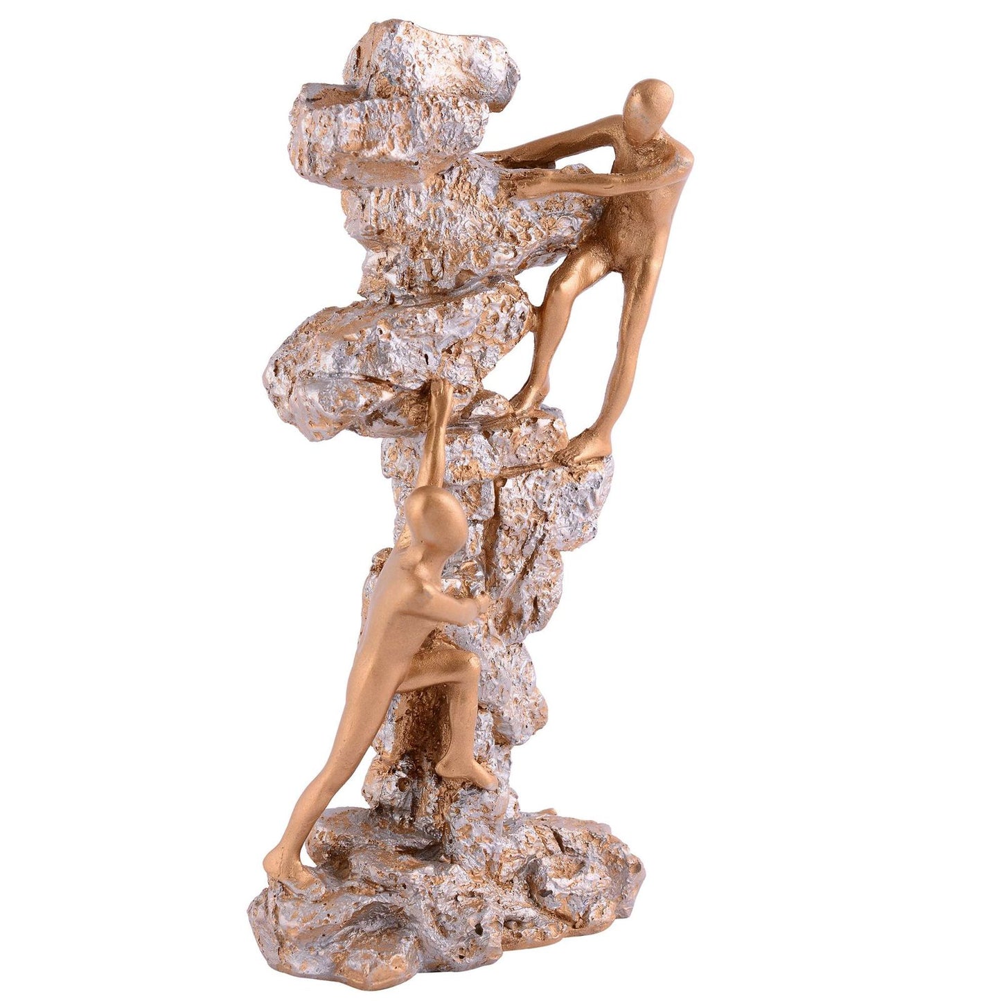 Men Sitting on Ball Showpiece for Home Decor Showpiece, Atlas Sculpture for Office Table Décor multicolour