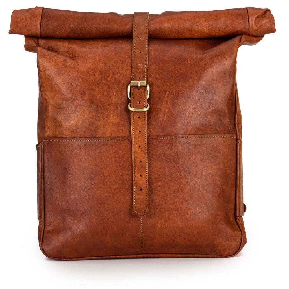 CraftShades-12*16 Inch leather backpack Unisex For Girls And Boys | 100 Genuine Leather