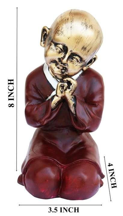Thinking Baby Monk Buddha Showpiece with Fragrance Petals