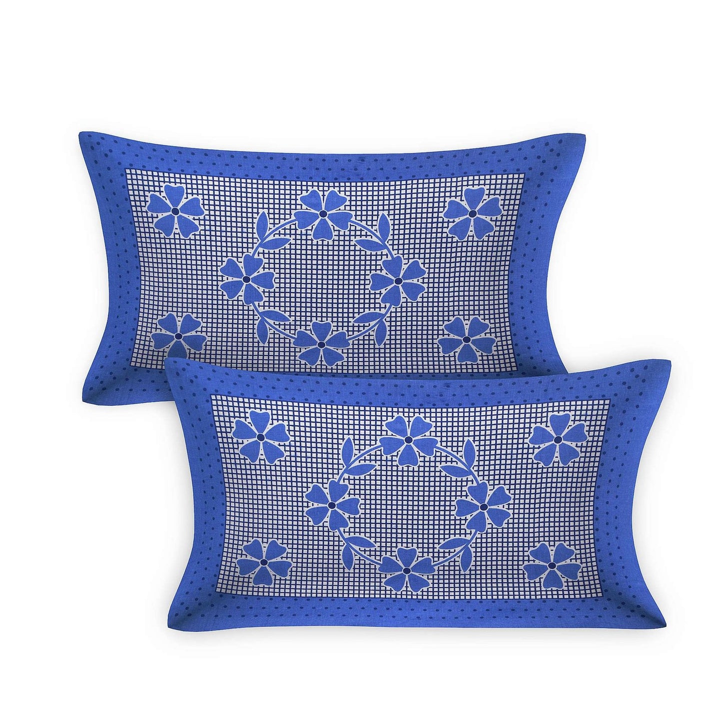 100% Pure Cotton Traditional Printed Bedsheet for Double Bed King Size Bedsheet with 2 Pillow Covers