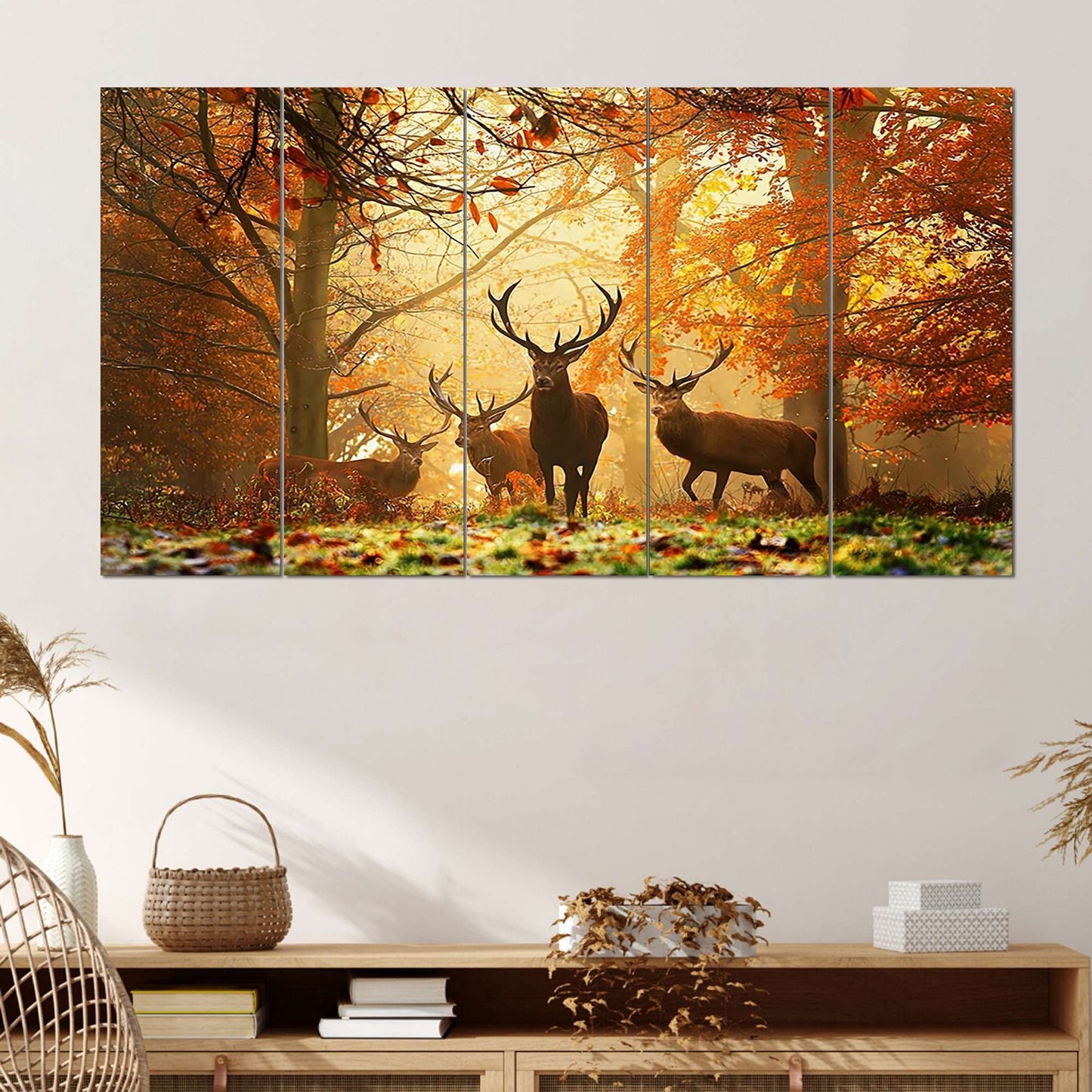 SET OF 5 DIGITAL WALL PAINTING