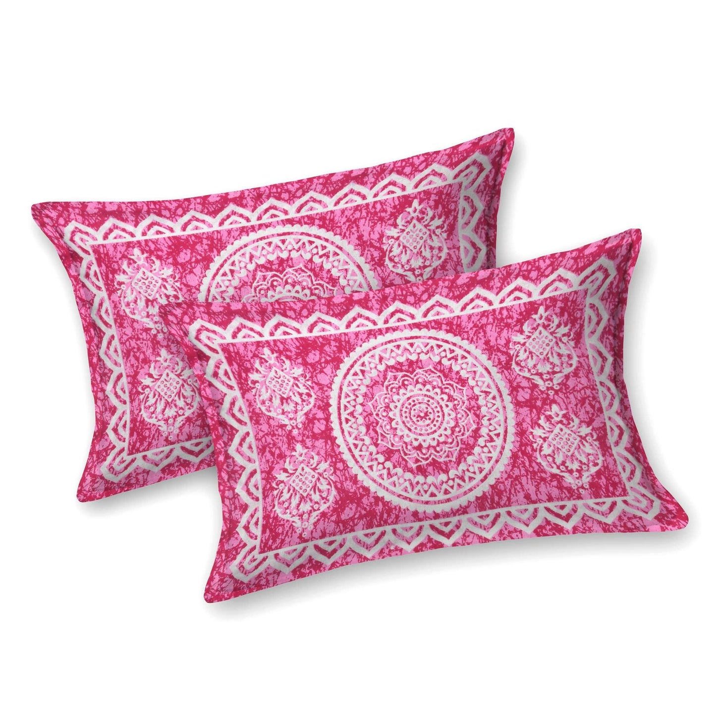 100% Pure Cotton Traditional Printed Bedsheet for Double Bed King Size Bedsheet with 2 Pillow Covers