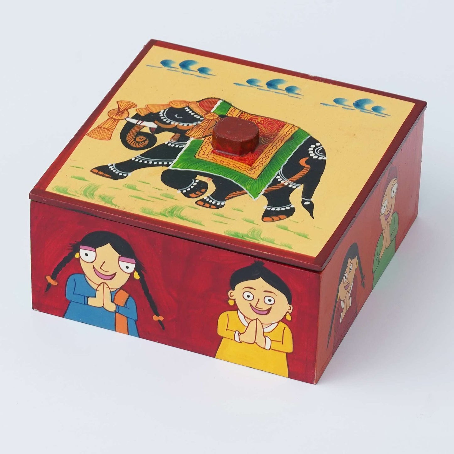 Handcrafted Wooden Dry Fruit Box: Elegant Storage for Healthy Treats